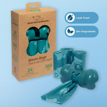 Dog Poop Bags for Waste Refuse Cleanup, Doggy Roll Replacements for Outdoor Puppy Walking and Travel, Leak Proof and Tear Resistant, Thick Plastic