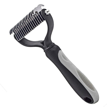 2-Side Pet Grooming Brush Dog Cat Deshedding Dematting Tool Undercoat Rake Comb