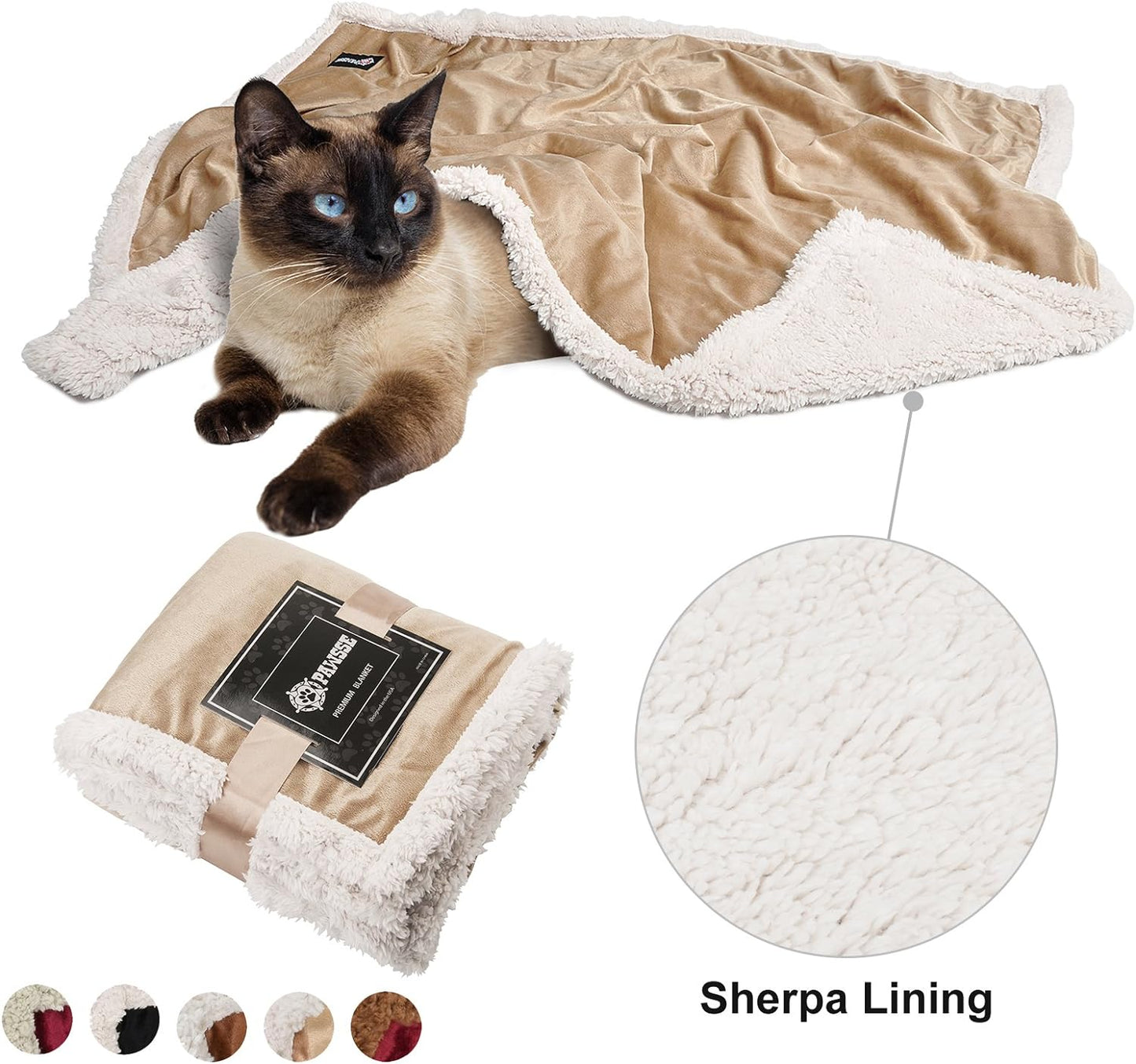 Dog Blanket, Super Soft Sherpa Pet Blankets and Throws Sleeping Mat for Small Medium Doggies Puppy Animals 45"X30"