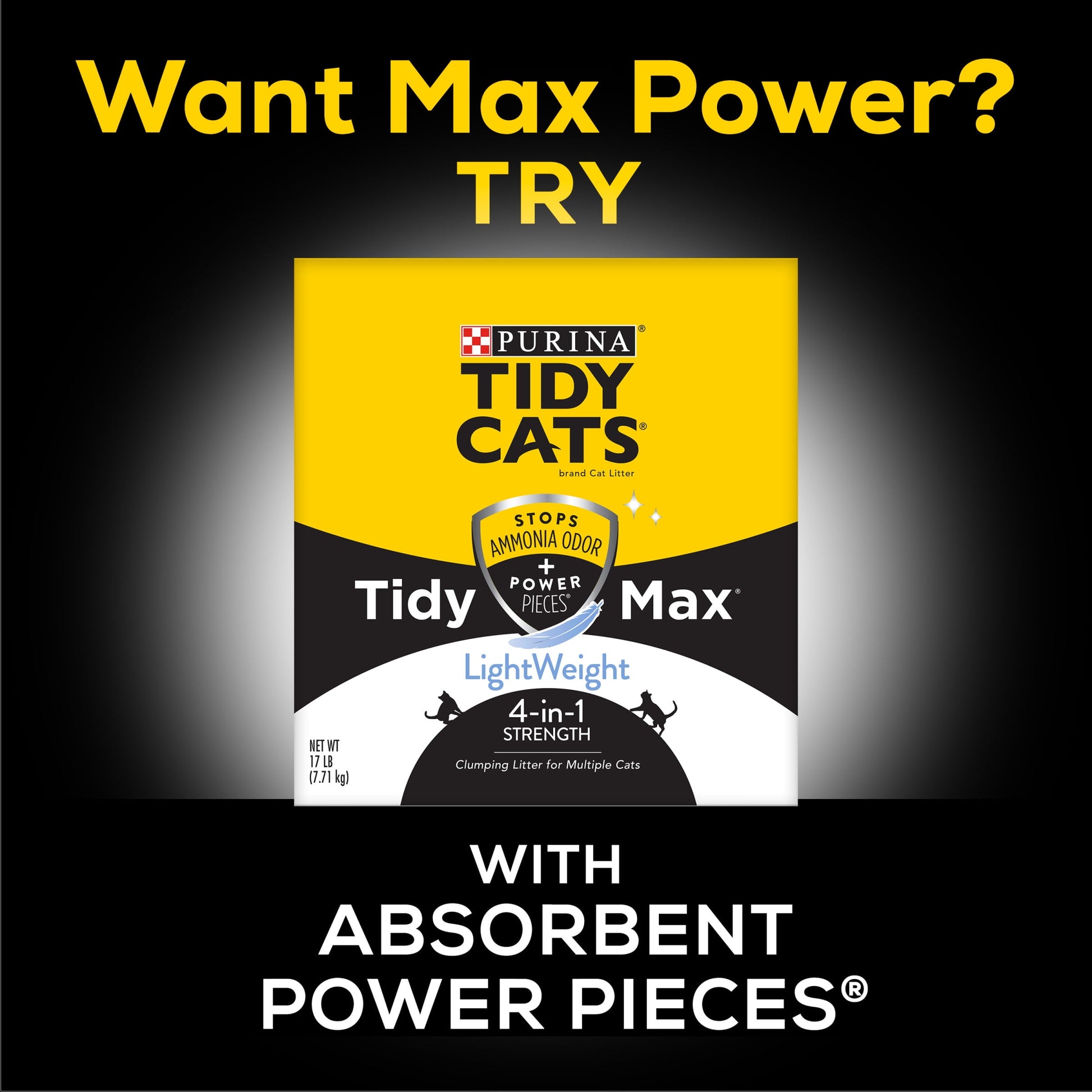 Purina  Multi Cat, Low Dust, Clumping Cat Litter, Lightweight 4-In-1 Strength, 17 Lb. Box