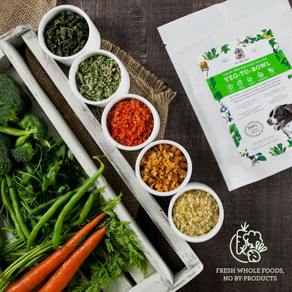 Veg-To-Bowl Dog Food, Human Grade Dehydrated Base Mix for Dogs, Grain Free Holistic Mix
