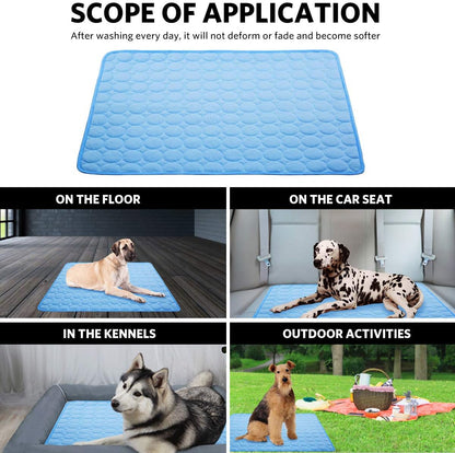 Dog Cooling Mat Pet Cooling Pads Dogs & Cats Pet Cooling Blanket for Outdoor Car Seats Beds