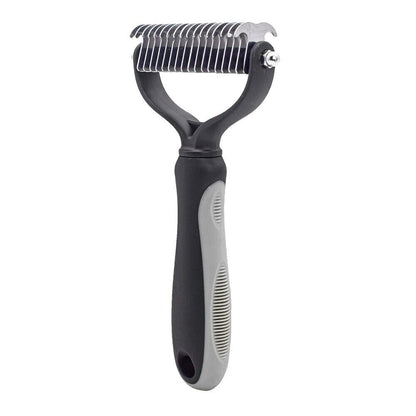 2-Side Pet Grooming Brush Dog Cat Deshedding Dematting Tool Undercoat Rake Comb
