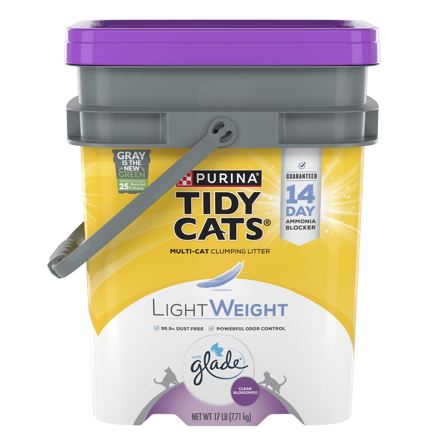 Purina  Light Weight, Low Dust, Clumping, Lightweight Glade Clean Blossoms Multi Cat Litter, 17 Lb. Pail