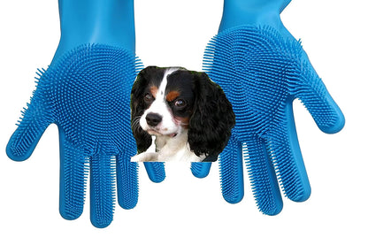Pet Grooming Gloves for Bathing, Pet Hair Removal Gloves, Pet Massage Gloves, Pet Shampoo Gloves