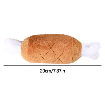 Dog Chew Toy Chicken Leg Toy Chicken Plush Pet Toy Chicken Drumstick Shape Plush Toy Pet Squeaky Stuffed Toy Chicken Legs Bone Chewing Toys for Dog