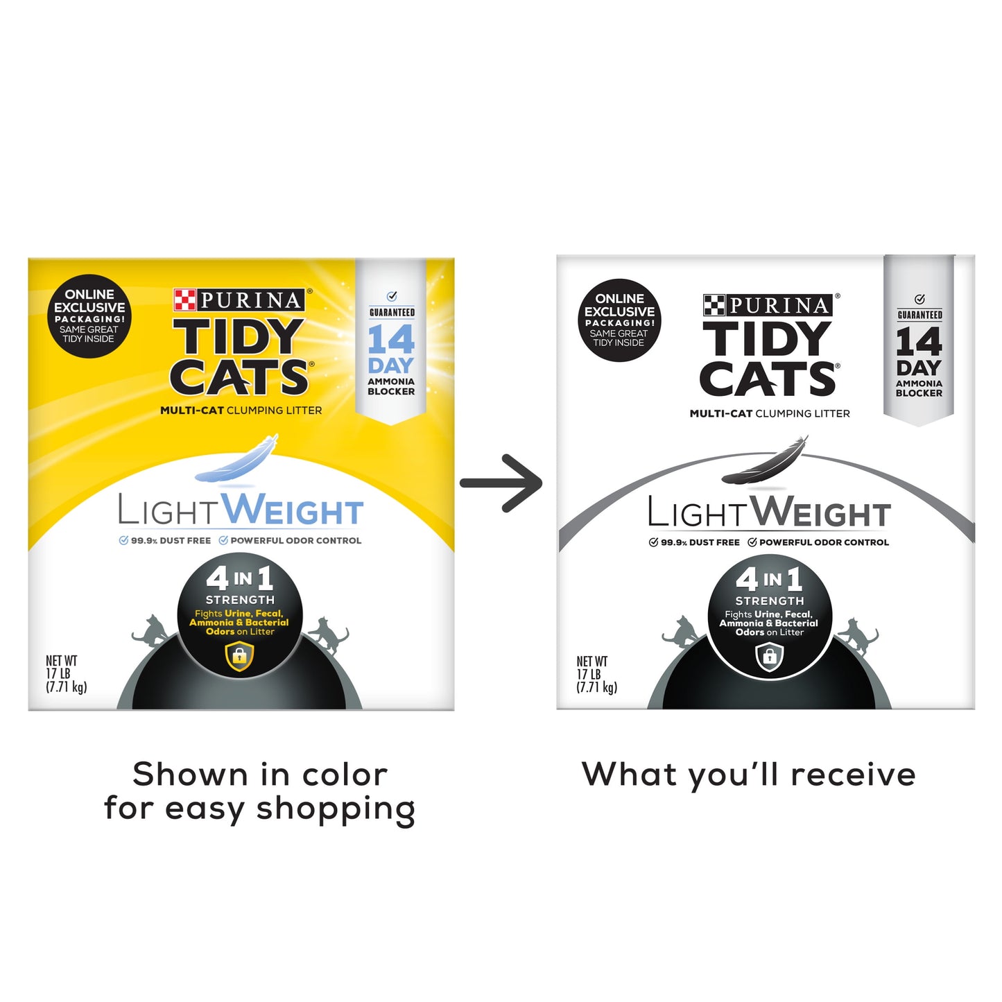 Purina  Multi Cat, Low Dust, Clumping Cat Litter, Lightweight 4-In-1 Strength, 17 Lb. Box