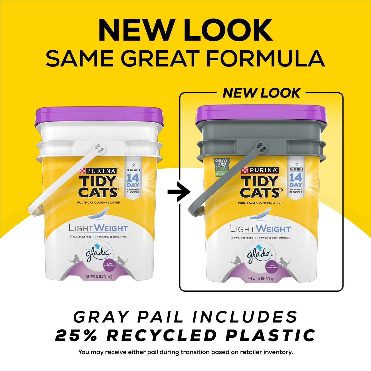 Purina  Light Weight, Low Dust, Clumping, Lightweight Glade Clean Blossoms Multi Cat Litter, 17 Lb. Pail