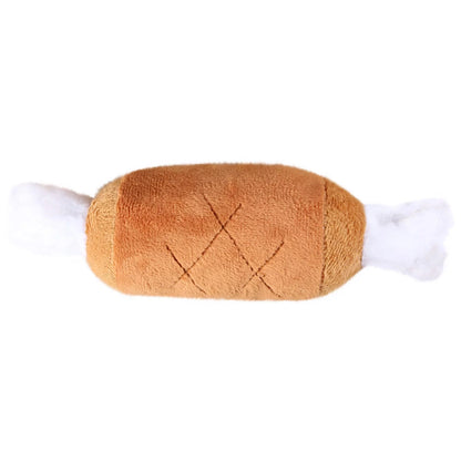 Dog Chew Toy Chicken Leg Toy Chicken Plush Pet Toy Chicken Drumstick Shape Plush Toy Pet Squeaky Stuffed Toy Chicken Legs Bone Chewing Toys for Dog